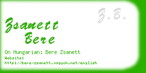 zsanett bere business card